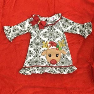 Cute Christmas Counting Daises brand Christmas dress, size 2T.